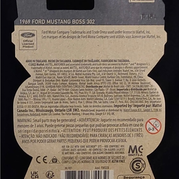 2023 Matchbox Moving Parts
1969 Mustang Boss 302 - Picture 2 of 2